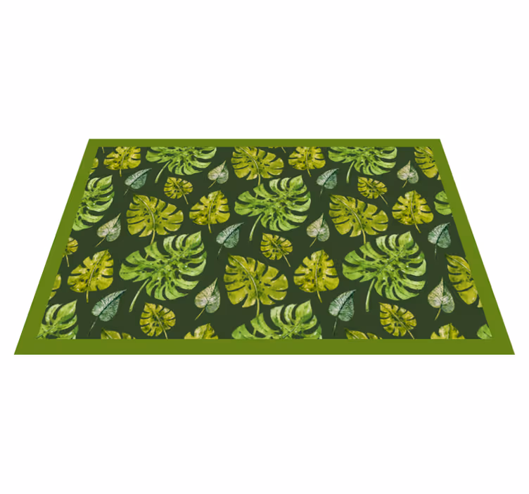 Tropical Leaf Elements nature rug - TenStickers