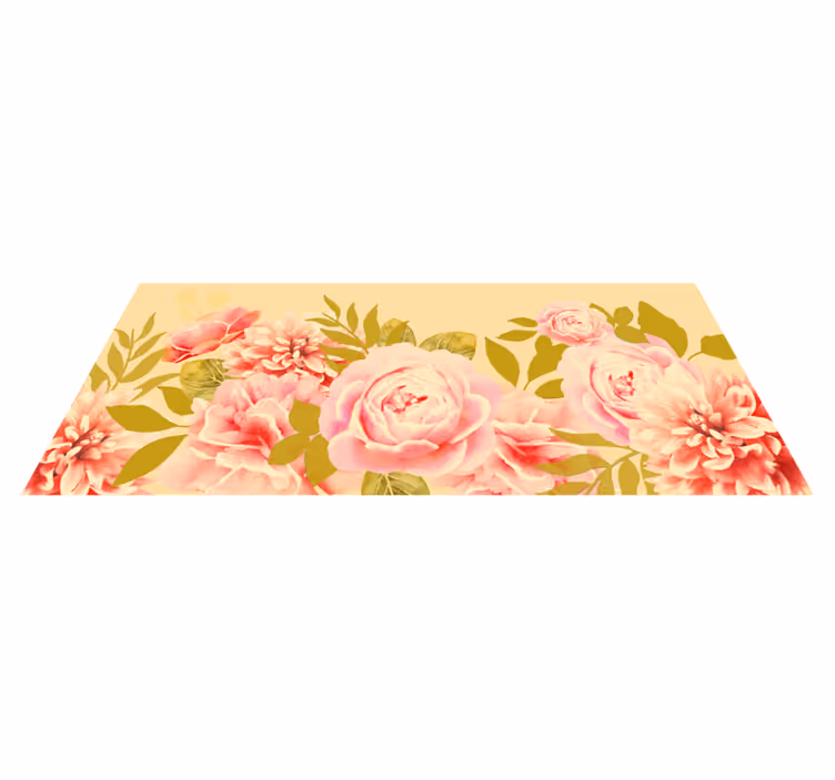Flourishing Botanical Grace floral rug - TenStickers