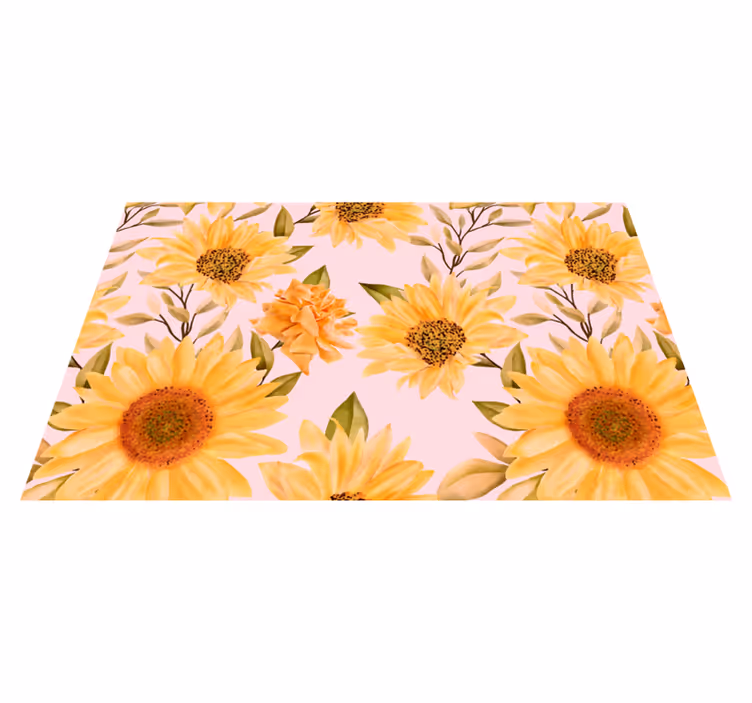 Sunflower Botanical Idea floral rug - TenStickers