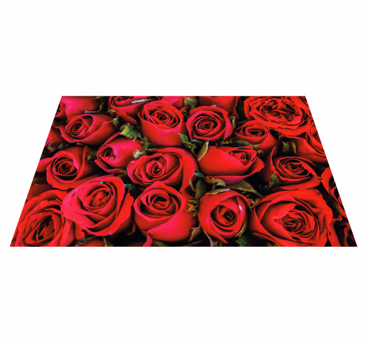 Floral rug in a bouquet of roses - TenStickers