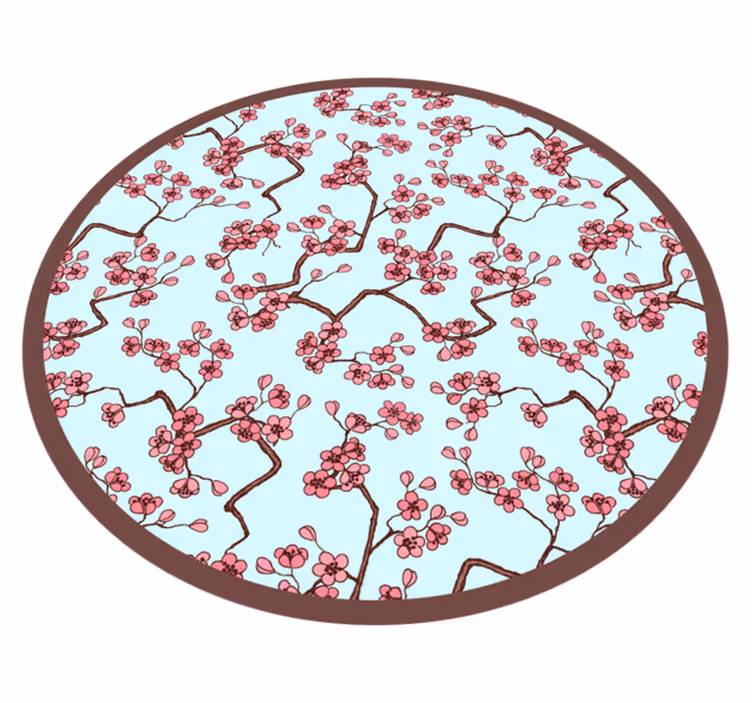 Cherry Blossom Pattern floral rug - TenStickers