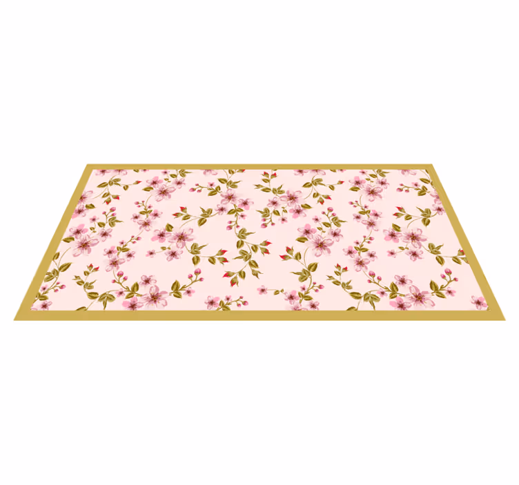 Botanical Bloom Element floral rug - TenStickers