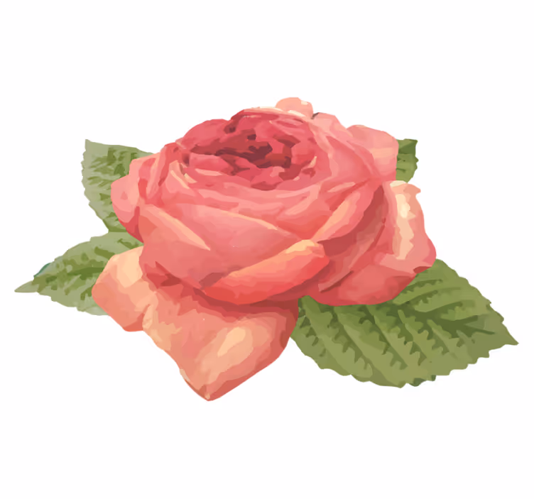 Vibrant Rose Blossom floral rug - TenStickers