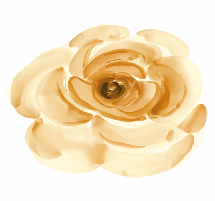 Soft beige rose floral rug - TenStickers