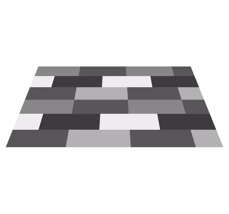Monochrome Block Layout bathroom mat - TenStickers