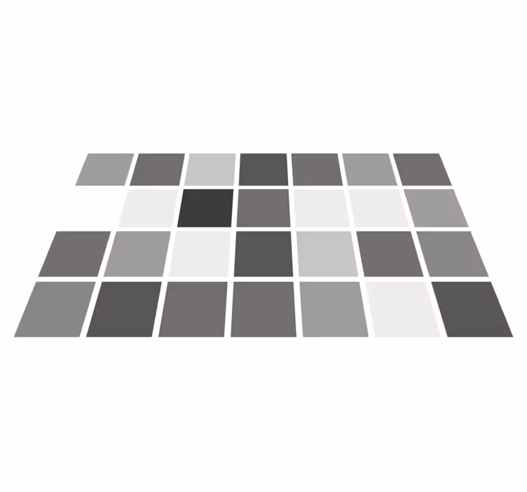GRAY TONE GRID bathroom mat - TenStickers
