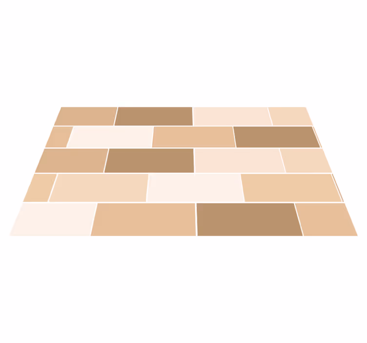 Neutral Brick Tiles bathroom mat - TenStickers