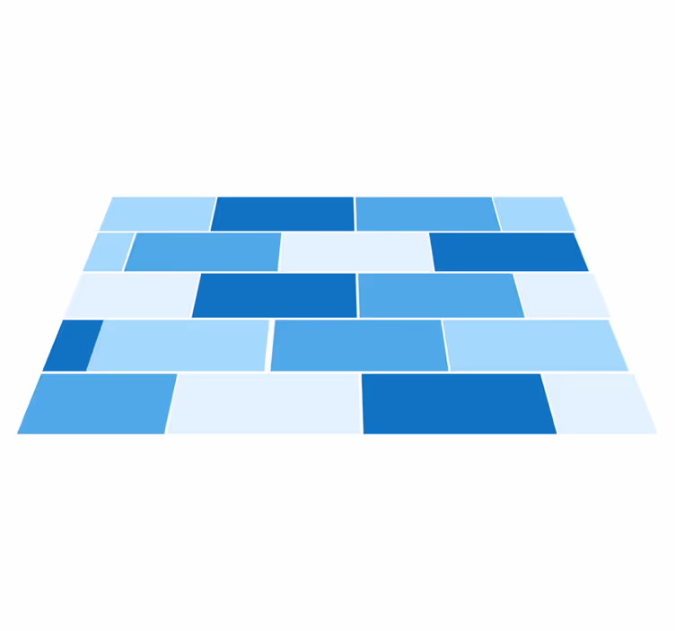 Blue Brick Pattern tile carpet - TenStickers