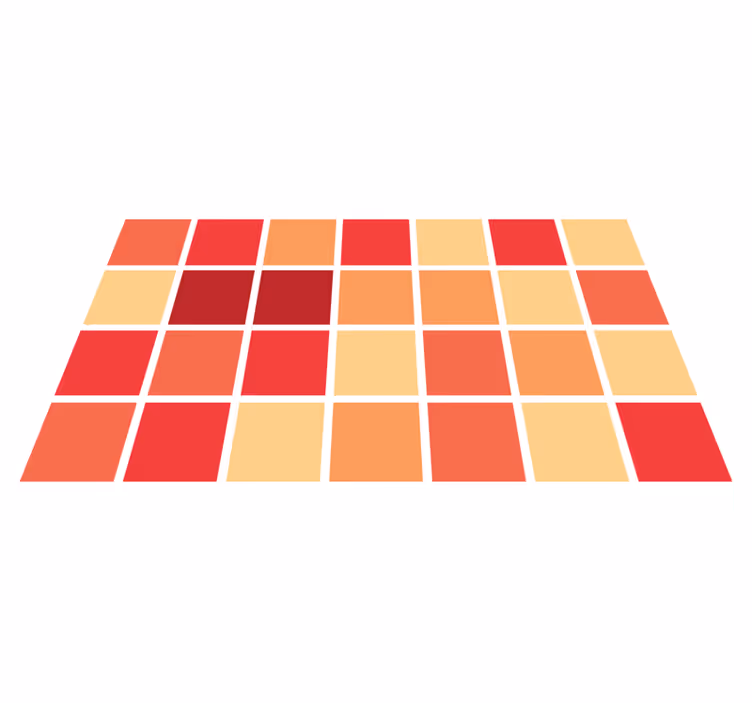 Colorful square patterns bathroom mat - TenStickers
