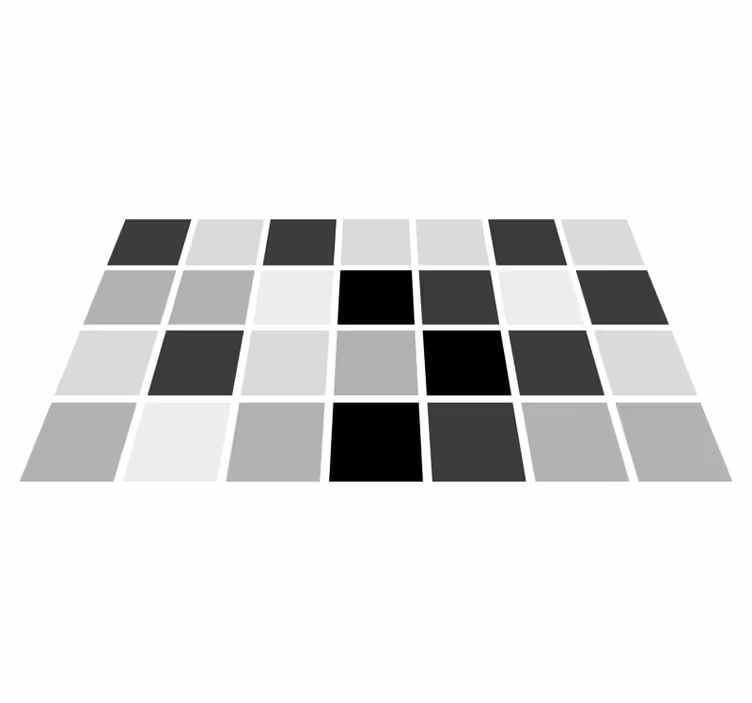 Gray shades squares bathroom mat - TenStickers