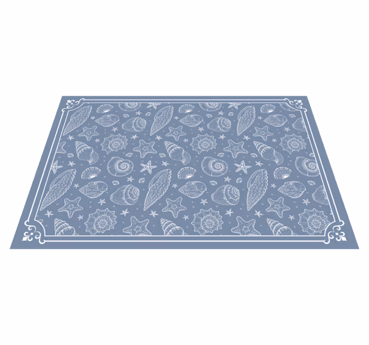 Ocean inspired shells bathroom mat - TenStickers