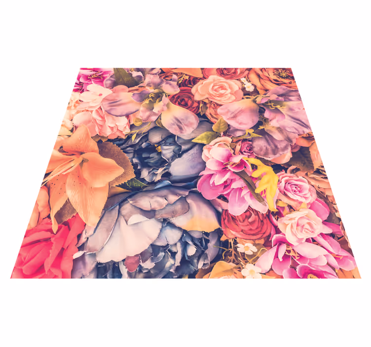 Lively Botanical Component floral rug - TenStickers