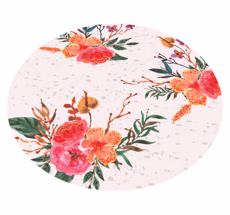 Peonies and orchids floral rug - TenStickers