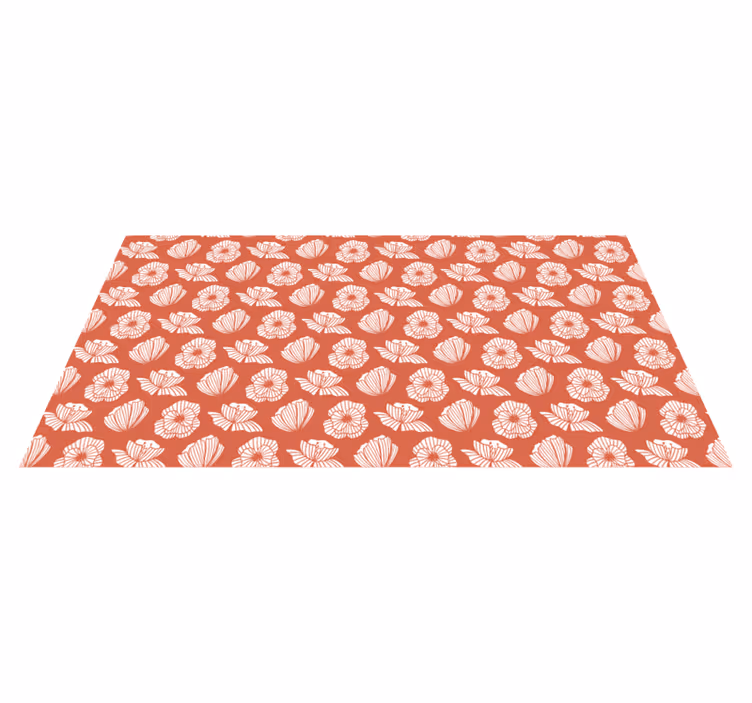 Botanical Component floral rug - TenStickers