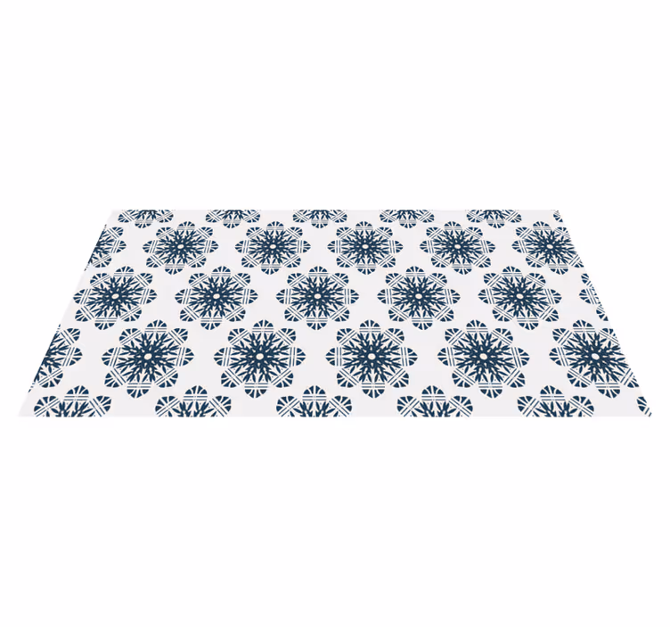 Intricate snowflake christmas rug - TenStickers