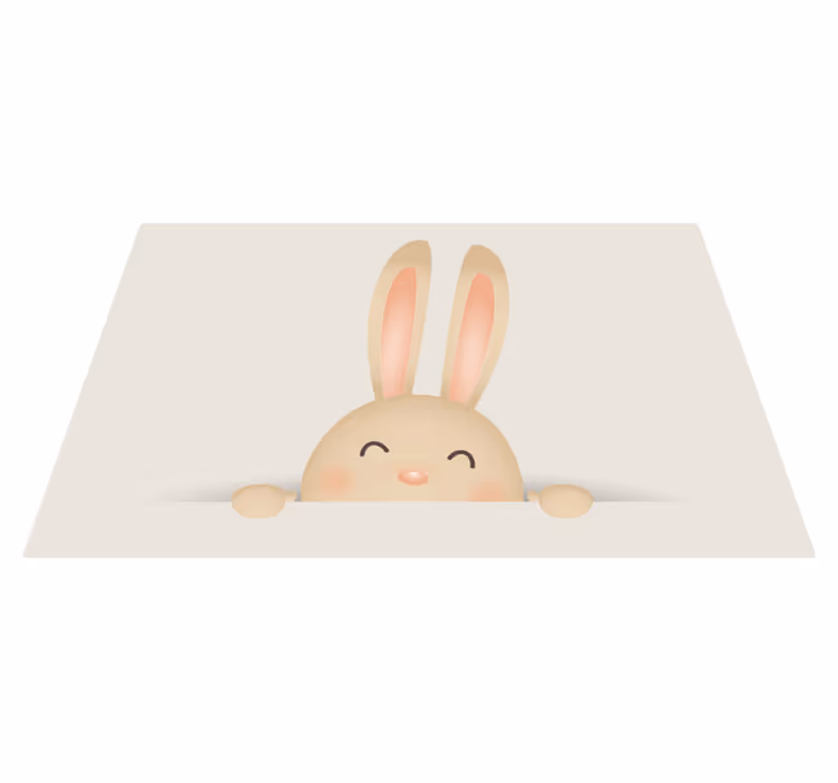 Happy Bunny Face kids carpet - TenStickers
