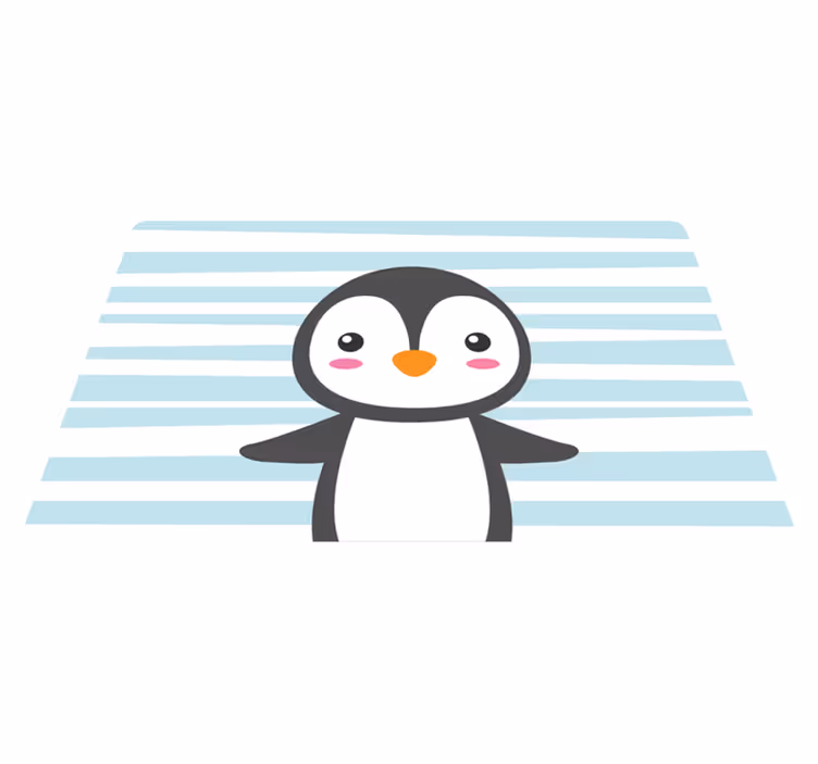 Cute Penguin Design nursery rug - TenStickers