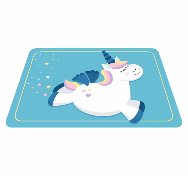 Cute Unicorn Gallop kids carpet - TenStickers