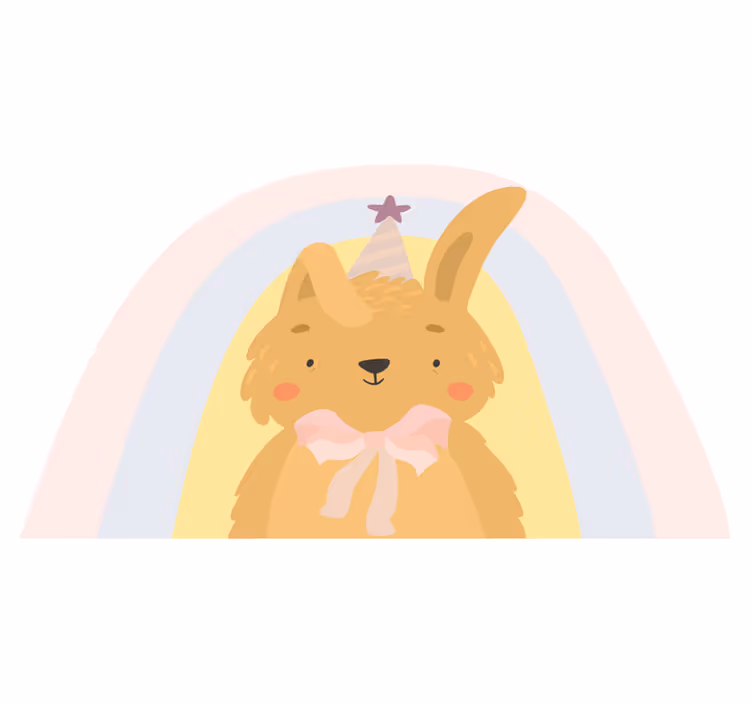 Adorable Bunny Artwork kids carpet - TenStickers