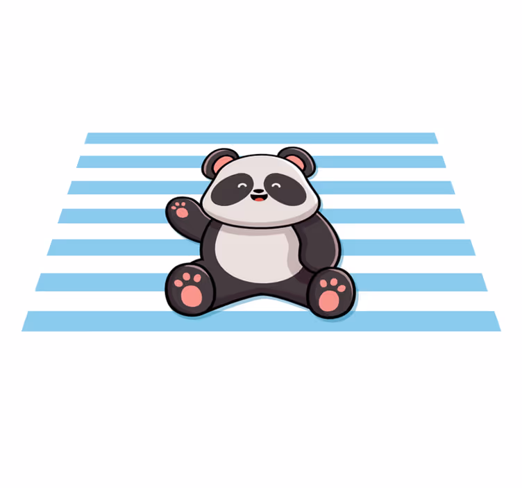 Playful Panda Design kids carpet - TenStickers