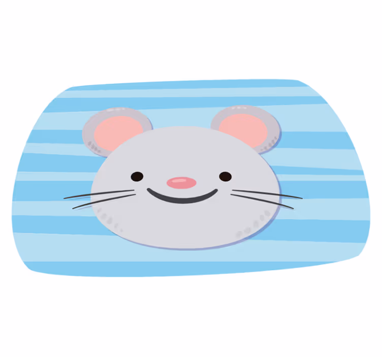 Cute Mouse Face kids carpet - TenStickers