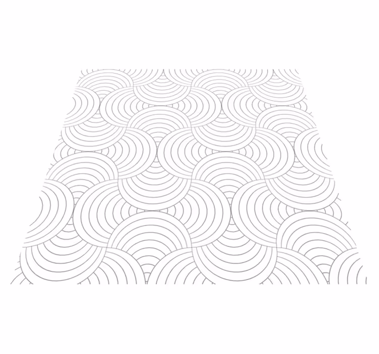 Curved line pattern minimalistic rug - TenStickers