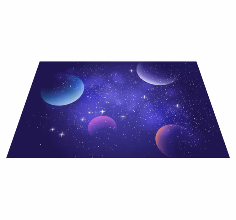 COSMIC SPACE SCENE star rug - TenStickers