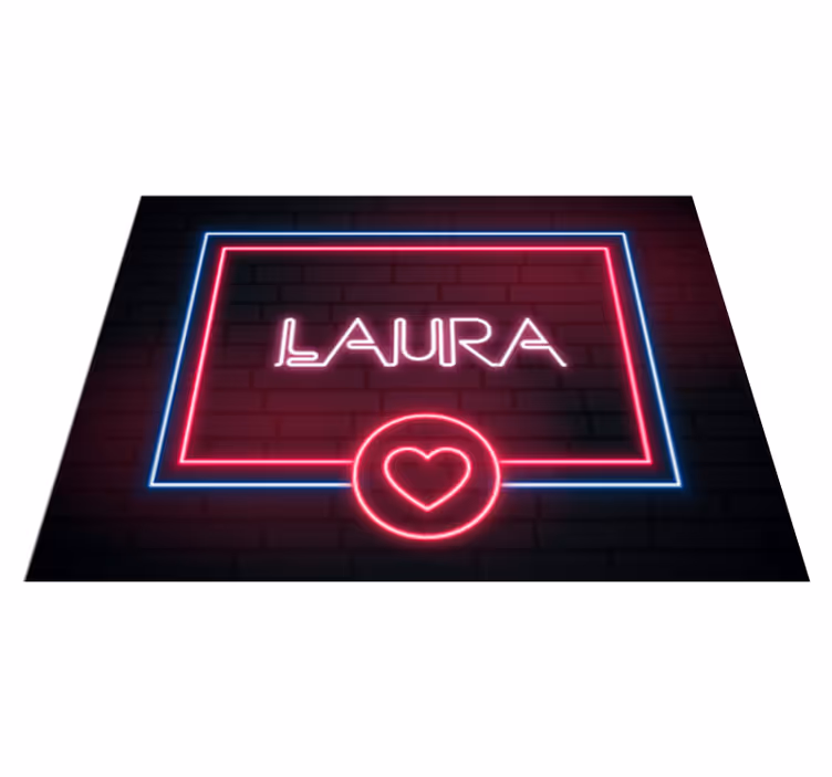 Neon Sign Love custom floor mat - TenStickers