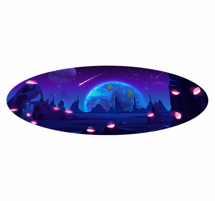 Galactic Adventure star rug - TenStickers