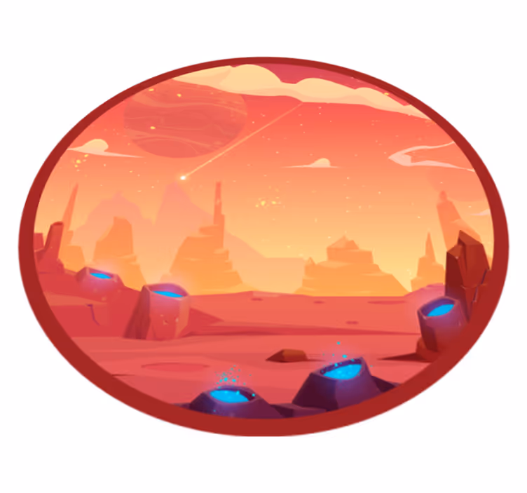Cosmic Desert Scene star rug - TenStickers