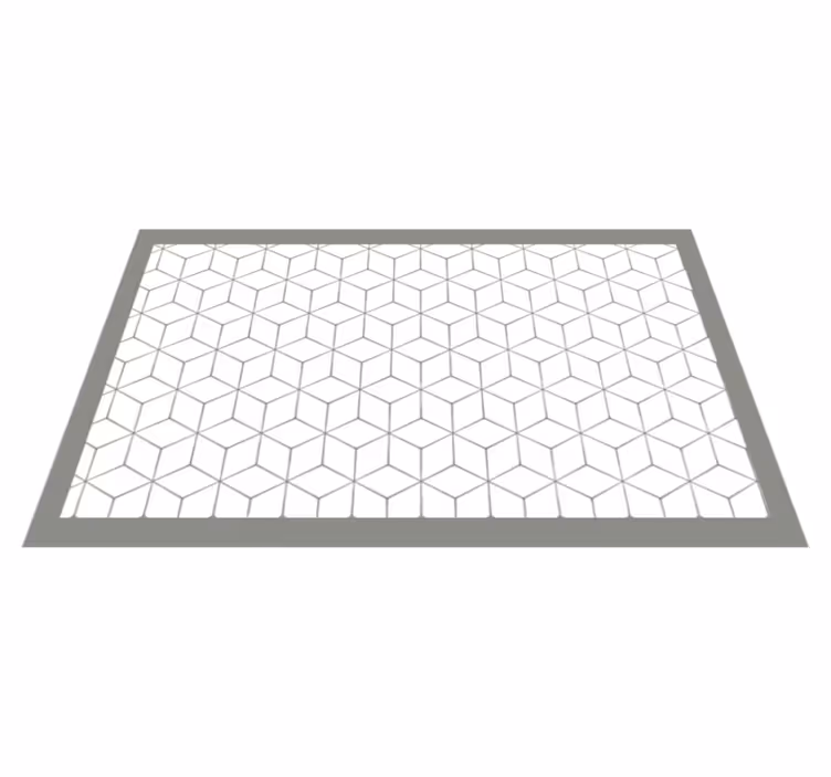 Geometric rug in hexagonal design - TenStickers