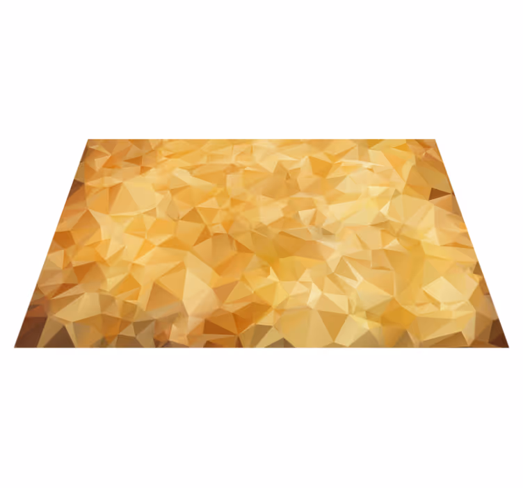 Golden Pattern geometric rug - TenStickers