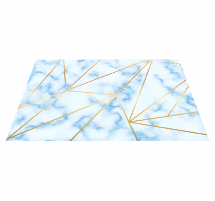 Stylish Geometric Motif marble rug - TenStickers