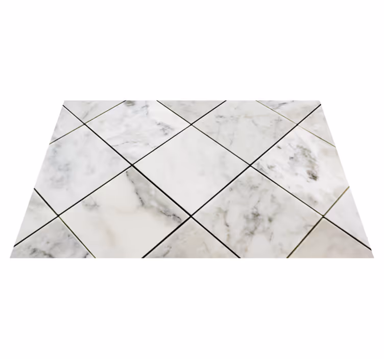 Elegant grey motif marble rug - TenStickers