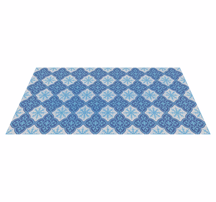 Snowflake emblem tile carpet - TenStickers