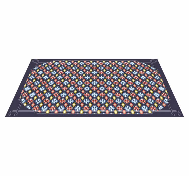 Colorful mosaic composition entrance hall rug - TenStickers