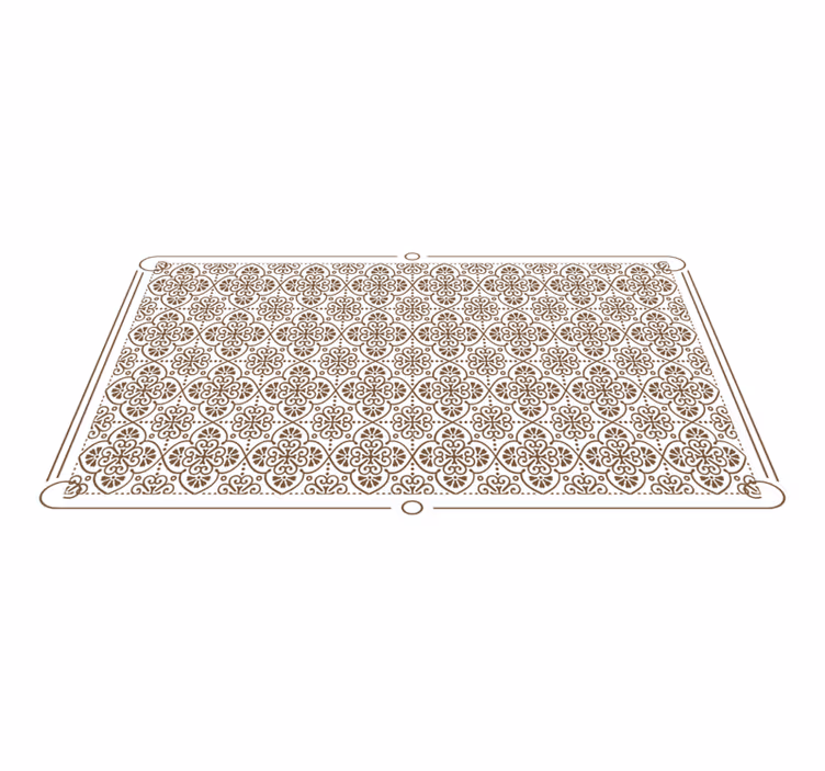 Intricate floral elements tile carpet - TenStickers