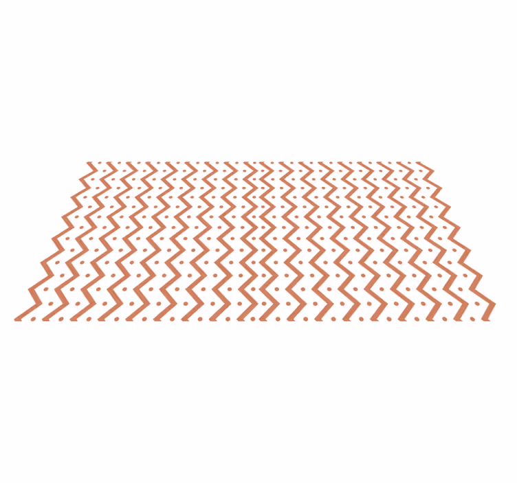 Zigzag and Dots geometric rug - TenStickers