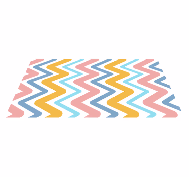 Lively Zigzag Concept geometric rug - TenStickers