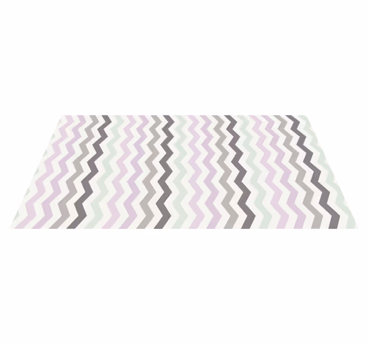 Chevron zigzag nordic waves geometric rug - TenStickers