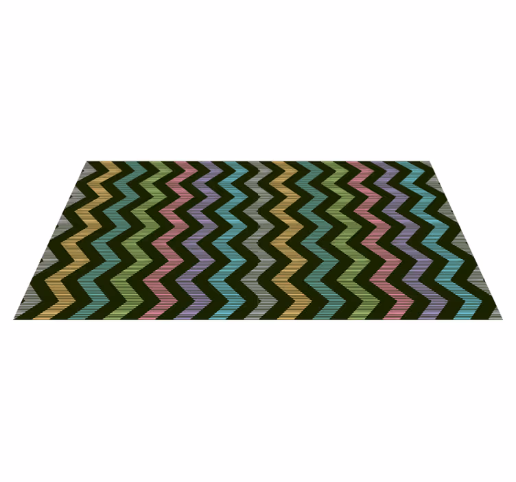Colorful Zigzag Pattern stripes rug - TenStickers