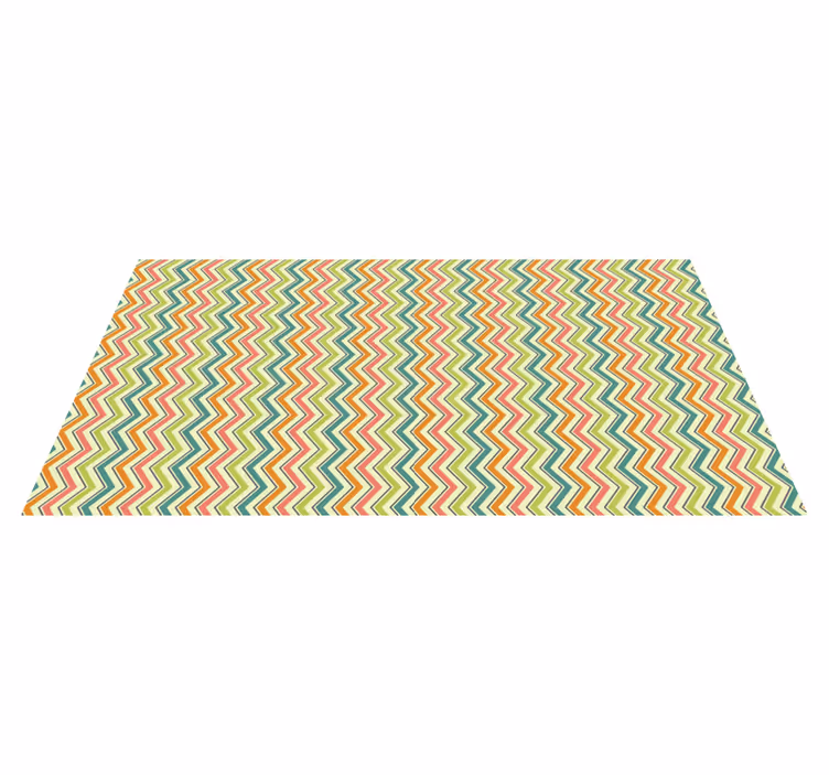 Chevron zigzag motif geometric rug - TenStickers