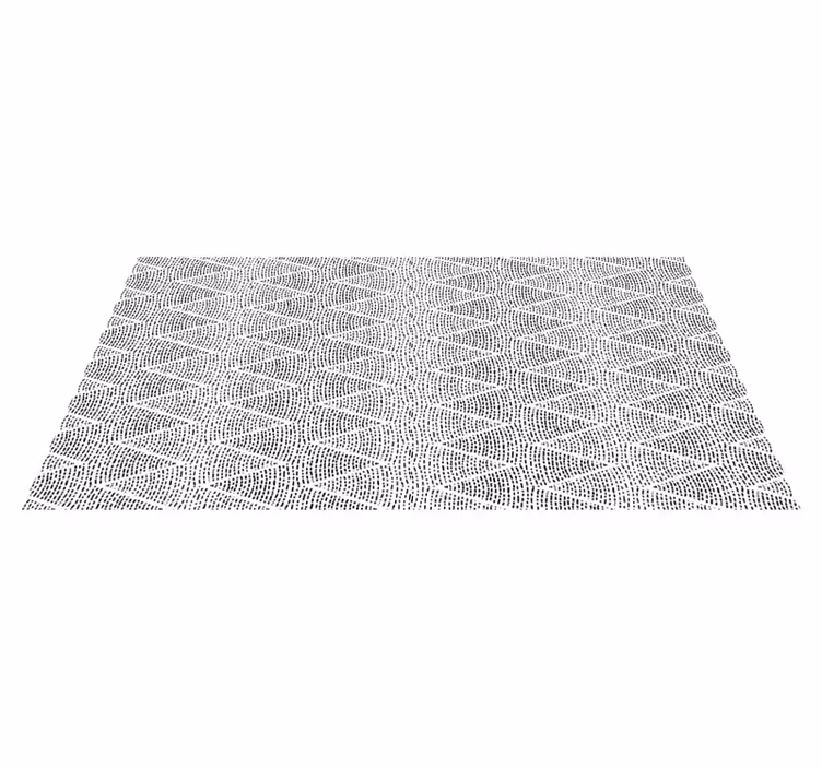 Triangle black waves nordic rug - TenStickers