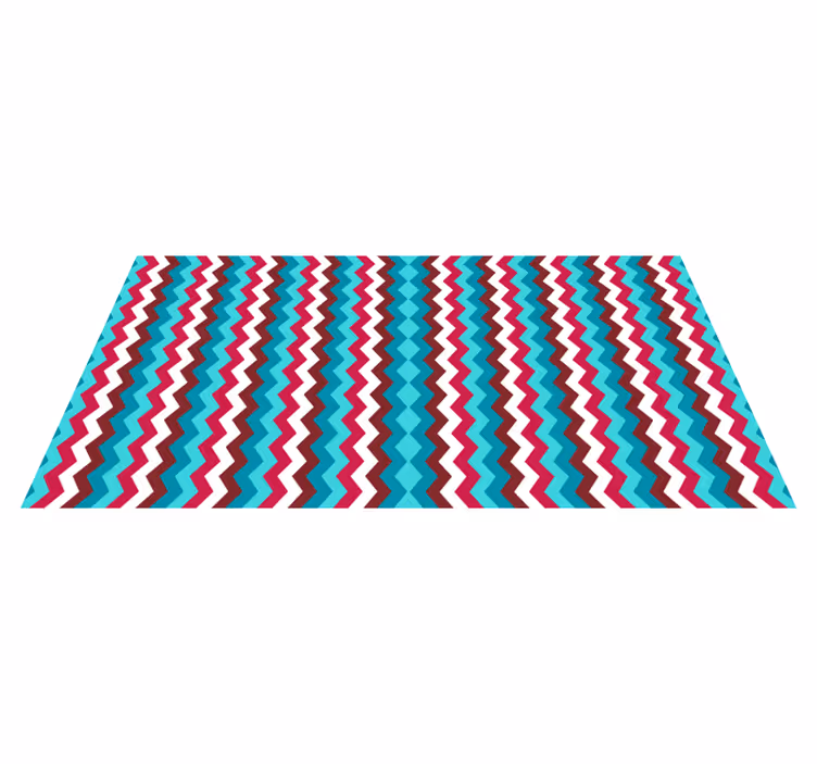 Zigzag Wave Pattern geometric rug - TenStickers