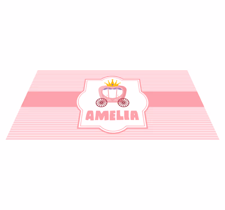 Custom princess carriage kids rug - TenStickers