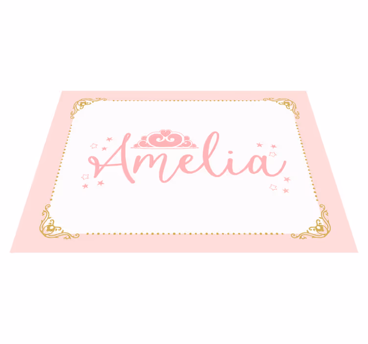 Custom crowned design kids rug - TenStickers