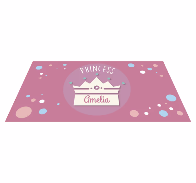 PRINCESS CROWN ART custom floor mat - TenStickers