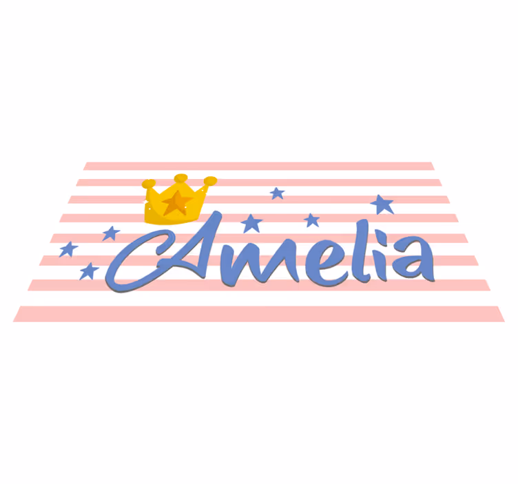 Custom crown and stars kids rug - TenStickers