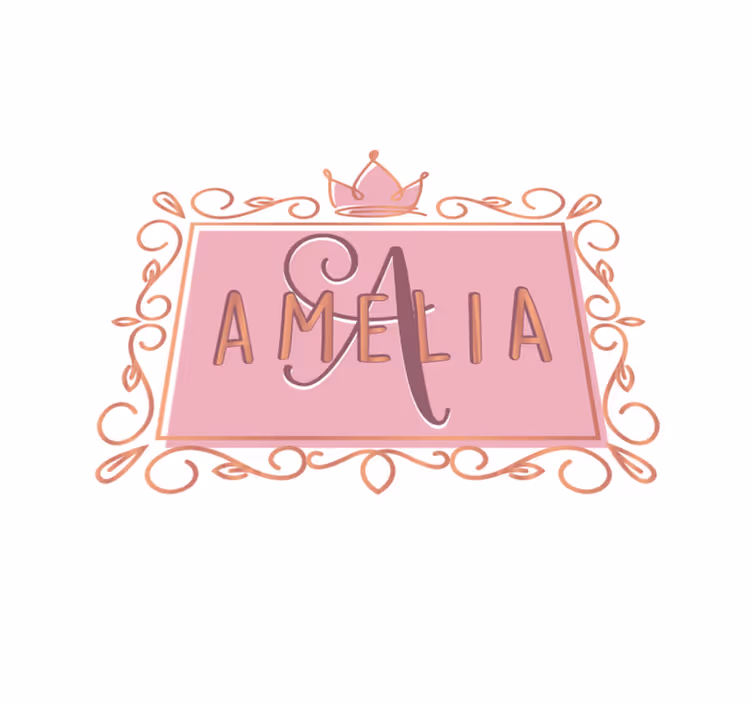 Personalized princess crown kids rug - TenStickers