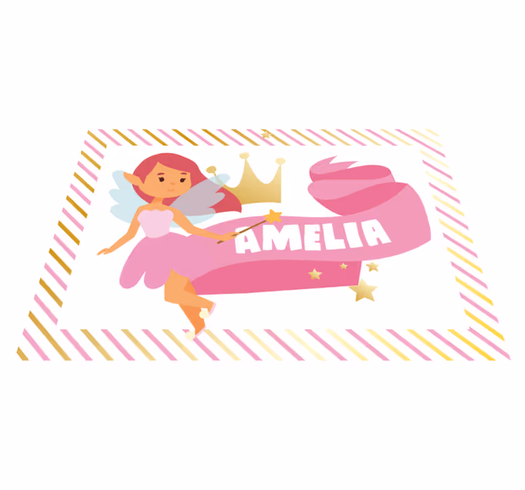 Custom fairy princess kids rug - TenStickers